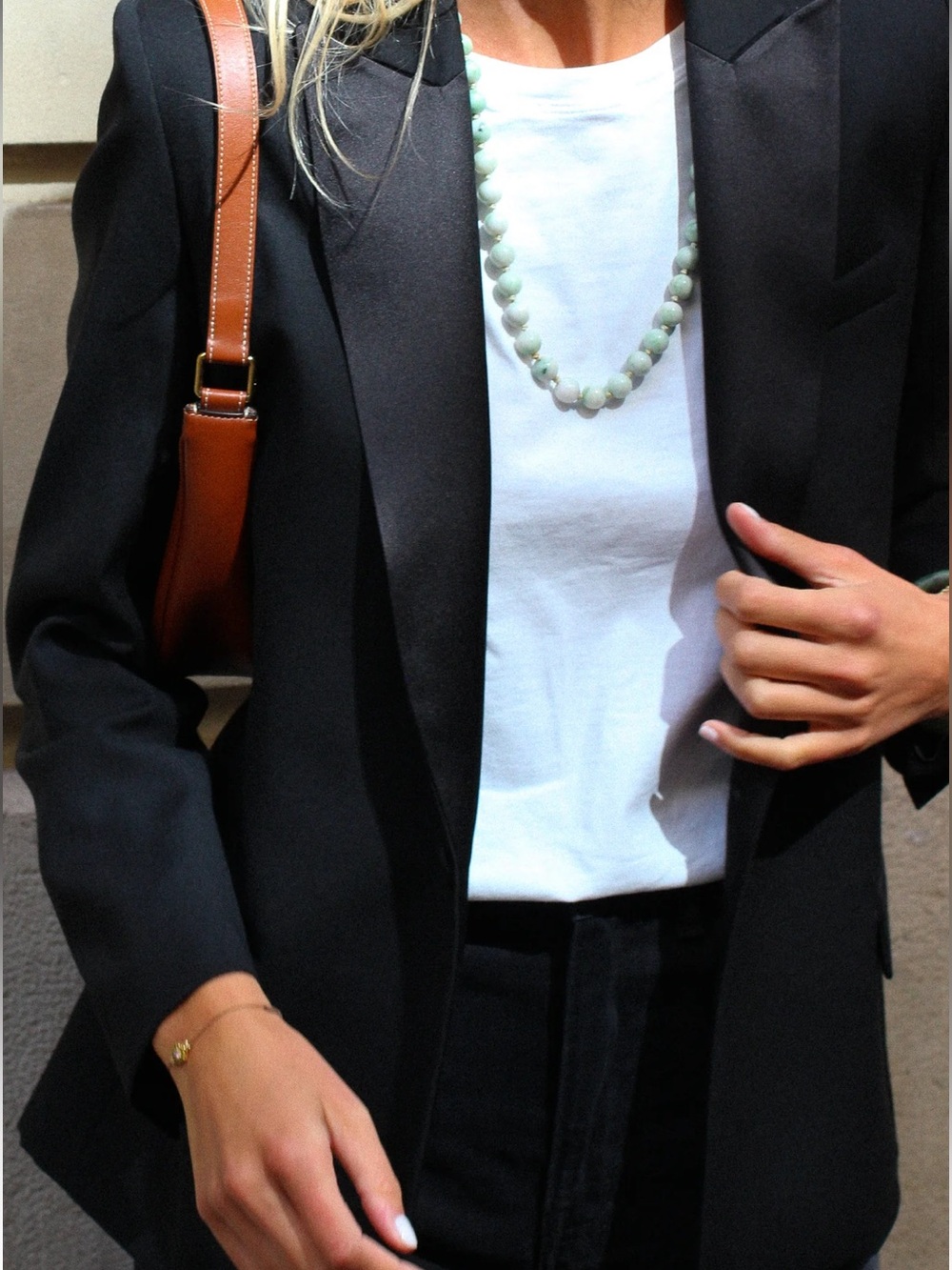 TORY BURCH 2 Button Front Black Tuxedo Blazer